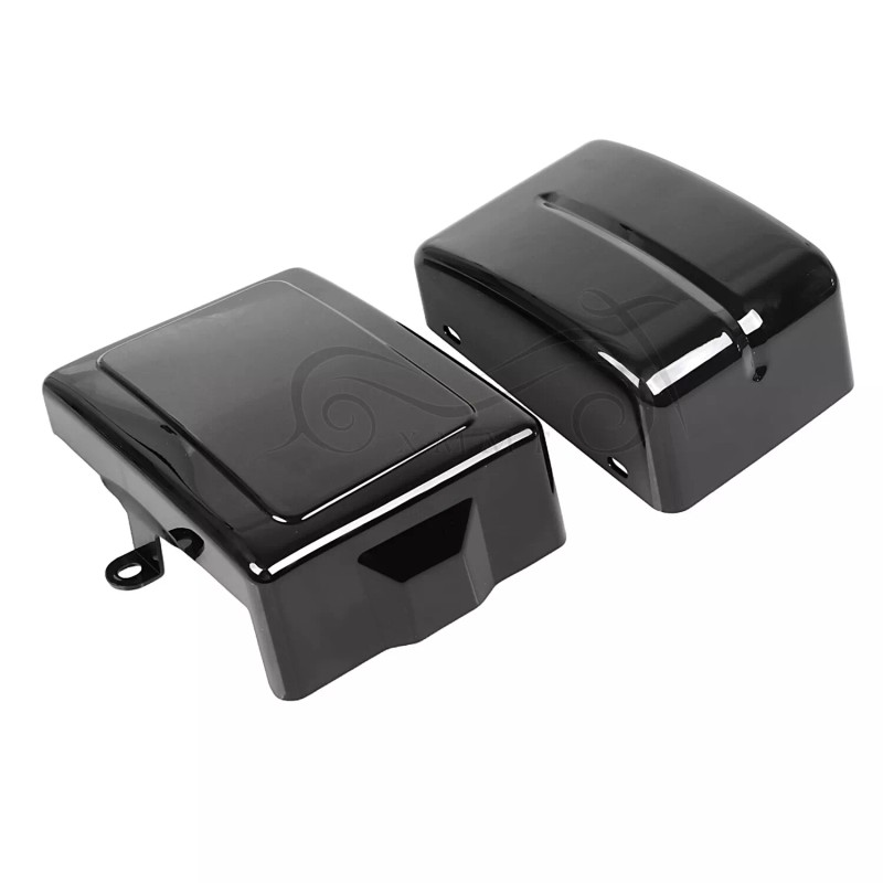 Unbranded Gloss Black Battery Cover Left Right Side For Harley