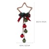 Toyvian Christmas Bell Pendant, 2pcs Star Shaped Christmas Tree Hanging