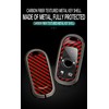 TECART for Buick Metal Key Fob Cover Carbon Pattern Key