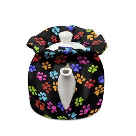 Poceacles Colorful Dog Paw Print Tea Cozies for Teapot, Portable Kettle Cover Tea Kettle Quilt Tea Cosy Cotton Kettle Tea Pot Cover Dust Proof Insulated Keep Warm