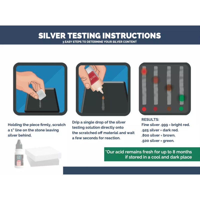 JSP Gold Silver Jewelry Testing Acid Kit 14K 18K Sterling