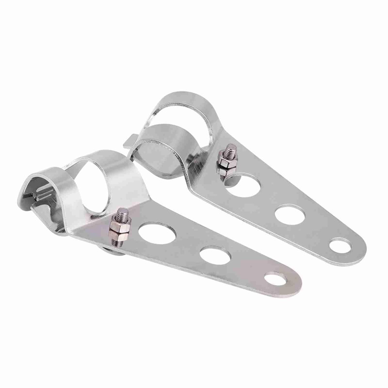KIMISS 2pcs Stainless Steel Adjustable Headlight Holder Fork Racer 28