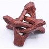 1PC 2" Carved Wood Tripod Cobra Stand Polished Three Prong