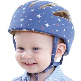 IULONEE Baby Helmet Toddler Protective Hat Infant Head Protective Cotton Hat Toddler Adjustable Safety Helmet (Starry Blue)