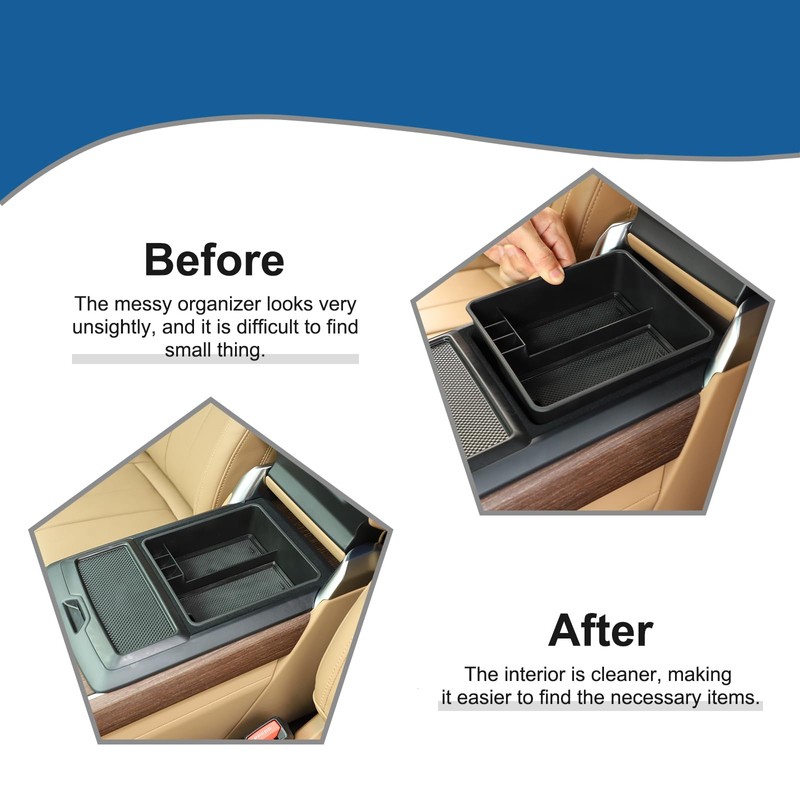 Bekantogy Car Armrest Storage Box Tray Compatible with Land Rover