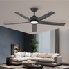 ocioc Ceiling Fans with Lights, 52 inch Black Ceiling Fan