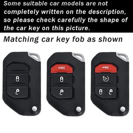 ontto Flip Folding Key Fob Cover Compatible with Jeep Wrangler JL JLU Gladiator JT Rubicon Sahara JLU 2019-up Car Accessories Solid Car Key Sleeve Metal and Leather Keycase Brown