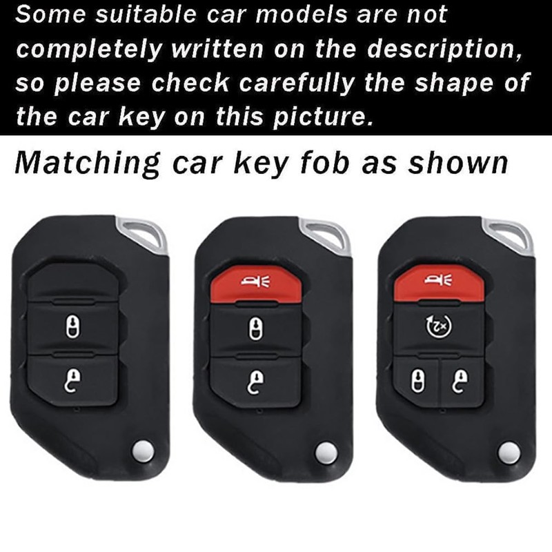 ontto Flip Folding Key Fob Cover Compatible with Jeep Wrangler