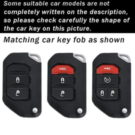 ontto Flip Folding Key Fob Cover Compatible with Jeep Wrangler JL JLU Gladiator JT Rubicon Sahara JLU 2019-up Car Accessories Solid Car Key Sleeve Metal and Leather Keycase Brown
