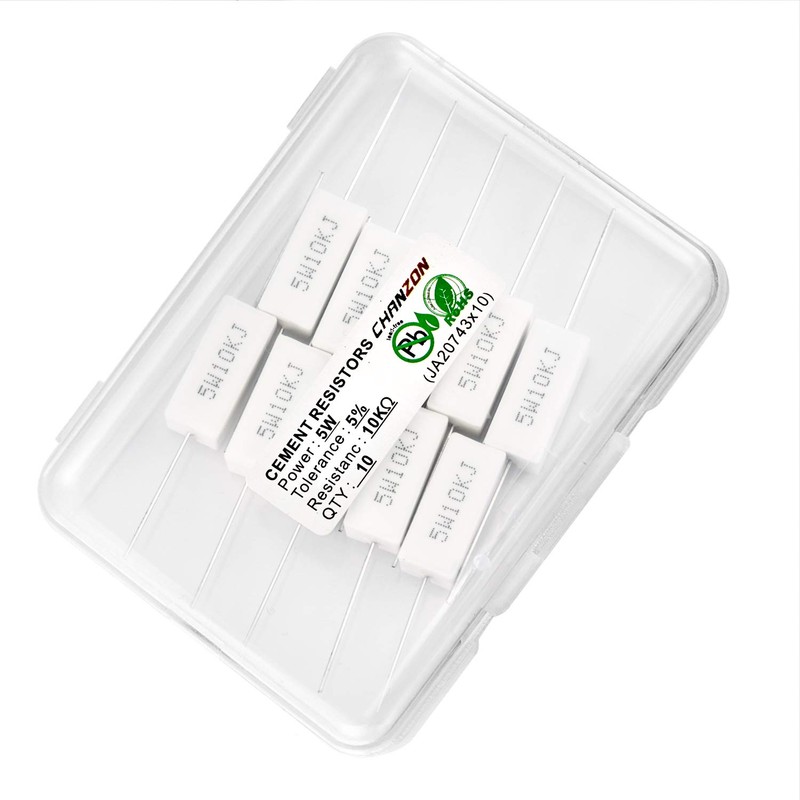 Chanzon Pack of 10 5W Cement Resistor 10K Ω Ohm