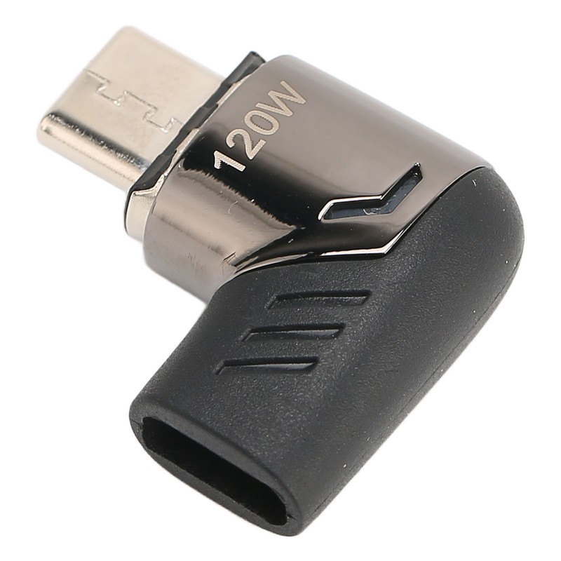 USB C Magnetic Adapter Right Angle with Light PD 120W