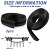 Nuanchu 2 Pcs Hardware U Shaped Rubber Door Bottom Sweep