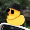 wonuu Car Accessory, Yellow Rubber Duck Decoration with Sun Hat,