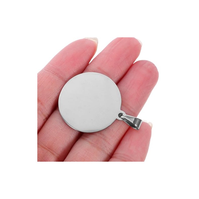 LALAFINA Placa Redonda De Acero Inoxidable Para Perro Y Gato