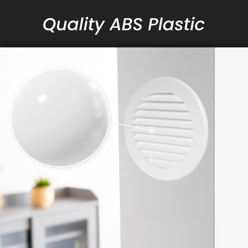 4'' Inch / 100 mm Plastic Vent Cover Black -