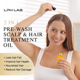 Prewash Dry Scalp Hair Oil Treatment: Rosemary Hair Oil for Dandruff and Itchy Scalp Hair Strengthening, Nourishing & Volumizing for Stronger and Longer Hair, Soothe Dry Scalp, Vegan, Cruelty-Free