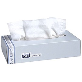Tork TF6710A Universal Flat Box 2-Ply Facial Tissue, White