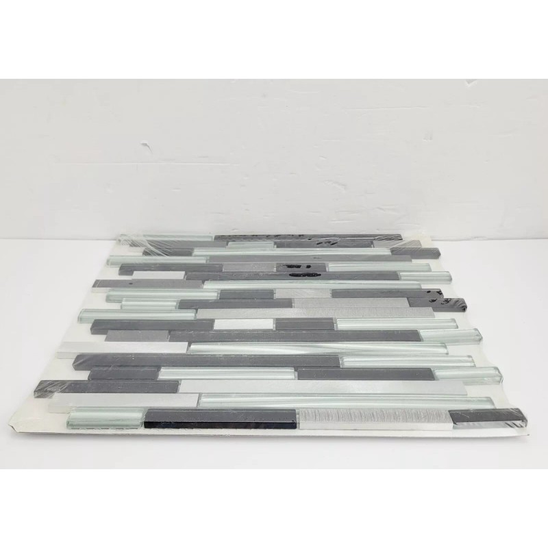 Jeffrey Court Binary Code 11.6" x 11.7" Glass & Metal