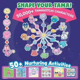 TAMAGOTCHI Bandai Paradise Digital Pet Pink Land Shell | Evolved Electronic Pet Toy With Zooming Worlds Paradise Virtual Pets For Kids And Adults Make Fun Gifts For Girls And Boys