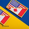 Bluyellow Bluyellow 2Pcs Canadian Flag American Flag Patch Sew on