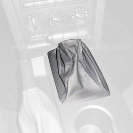 RedlineGoods Shift Boot - Automatic Compatible with Ford Mustang 2010-14. Tailor Made - not Universal. Genuine top-Grade Italian Black Leather with Red Thread