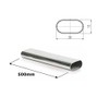 Oval Rail Tube Wardrobe Chrome 500mm + End Support &