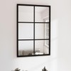 vidaXL Wall-Mounted Square Mirror 23.6"x15.7" Black | Rust-Resistant Metal Frame