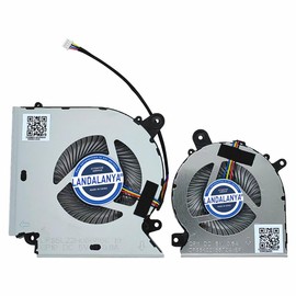 LANDALANYA Replacement New Laptop CPU and GPU Cooling Fan for MSI Katana GF76 Pulse GL76 MS-17L1 GF66 11UC Pulse GL66 11UEK MS-1581 Series PABD08008SH-N459 PAAD06015SL-N460 DC5V Fan