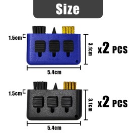 MEMOFYND 4 Pieces Golf Club Brush 3 in 1 Golf Club Groove Cleaning Brush Golf Club Cleaning Kit Golf Cleaning Tool (Blue, Black
