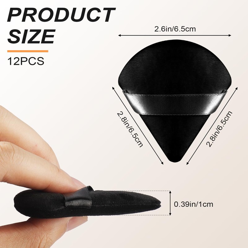 Triangle Setting Makeup Powder Puffs - Reusable Face Powder Puff