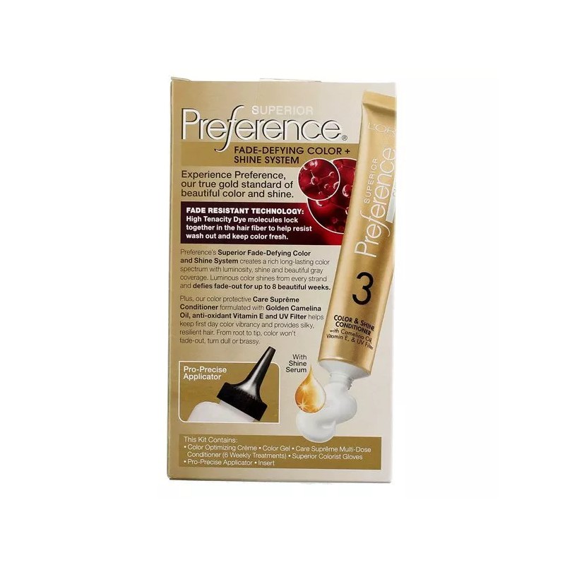 L'Oréal Loreal Preference Hair Color Permanent Fade Defying Light Auburn