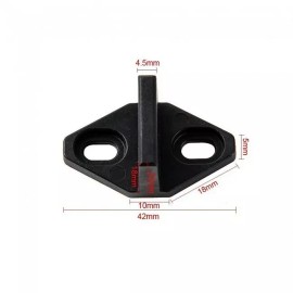 BROOKSWOOD 2X Bottom Floor Guide For Barn Door Hardware Plastic Powder Coated Black