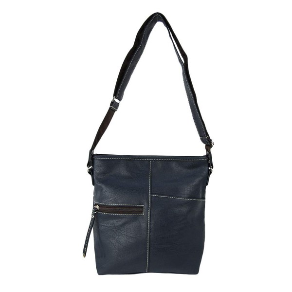 Harvest Moon 4757 PU Shoulder Bag, Multi-functional Leather, Lightweight, Clean, Travel, Travel, 00 navy