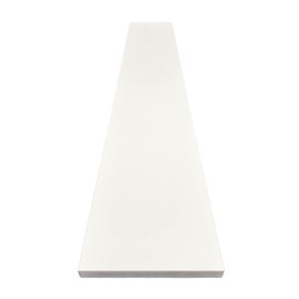 Tenedos Solid White Engineered Marble Threshold Saddle Polished, for Shower Curb, Bathroom Vanity Backsplash, Window Sill, Maintenance Free, Stain Resistant (6" x 24")