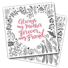 Vinyl Square Stickers (Set of 2) 10cm - Mother's Day Flowers Quote for Laptops, Tablets, Luggage, Scrap Booking, Fridges #60540
