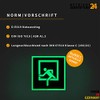 Notausstieg Sign | Aluminium Photoluminescent | Size: 20 x 20