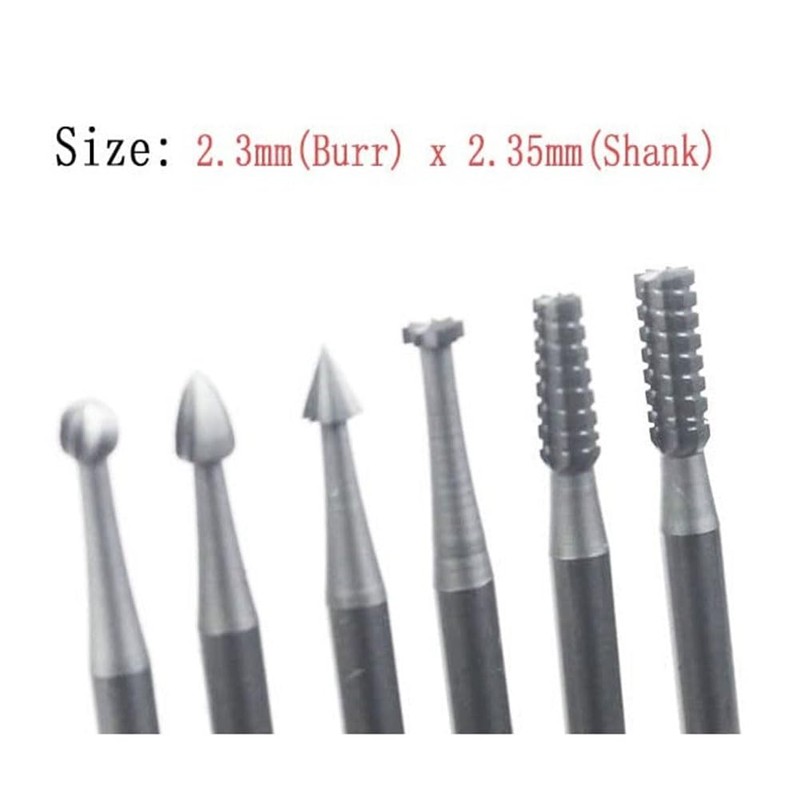 Gokoti 6 Pcs 3/32 Inch Shank Steel Engraving Router Bits,