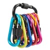 10 PCS Caribeearners, D Shape Carabiner Clips, 3" Lightweight Carabiner