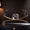 XINDAM Elegant The Thinker Thinking Man Statue with Crystal Ball