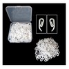 White Pastic Curtain Hooks, Heavy Duty White Hooks for Pencil