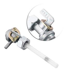 Yuecoom Fuel Tank Petrol Tap Valve, 14 mm x 1 mm Silver White Aluminium Fuel Tank Petrol Tap Shift Valve for CM185T CM200T 16950-195-702