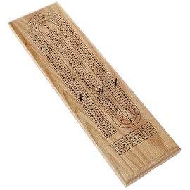 WE Games - Juego clásico de Tablas de Madera de Roble Natural Macizo, 3 Tablas de Oruga con Clavijas de Metal, Tabla única para Juegos Familiares,... 