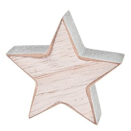 Dadeldo Living & Lifestyle Stars Set of 8 Decorative Wooden Objects 7 x 7 x 2 cm Christmas Xmas (Mint)