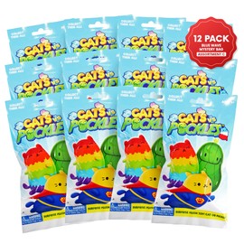 Cats vs Pickles 12pk Mystery Bags Blue Wave C 4" Bean Filled Plushies for Advent Calendars | Blind Bags for Girls and for Boys | Surprise Bean Collectibles | Mystery Bag for Kids & Adults | 12-pack