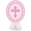 Unique Party 43788 - Mini Honeycomb Radiant Cross Pink Religious