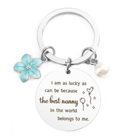 Keyring Nanny Mothers Day Gifts Grandma Gifts Nanny Gifts from Grandchildren Nanny Birthday Gifts Mothers Day Gifts for Nan Nana Granny Nanna Nannie Gran Gifts for Birthday Mother's Day Christmas