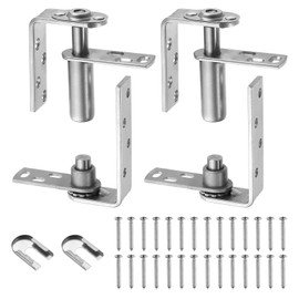 sourcing map 2Set Saloon Door Hinges, 304 Stainless Steel Self-Return Double Swinging Door Hinge Hardware for Minimum 30mm Thick Cafe Bar Barn Gate, 20kg/44lbs Silver