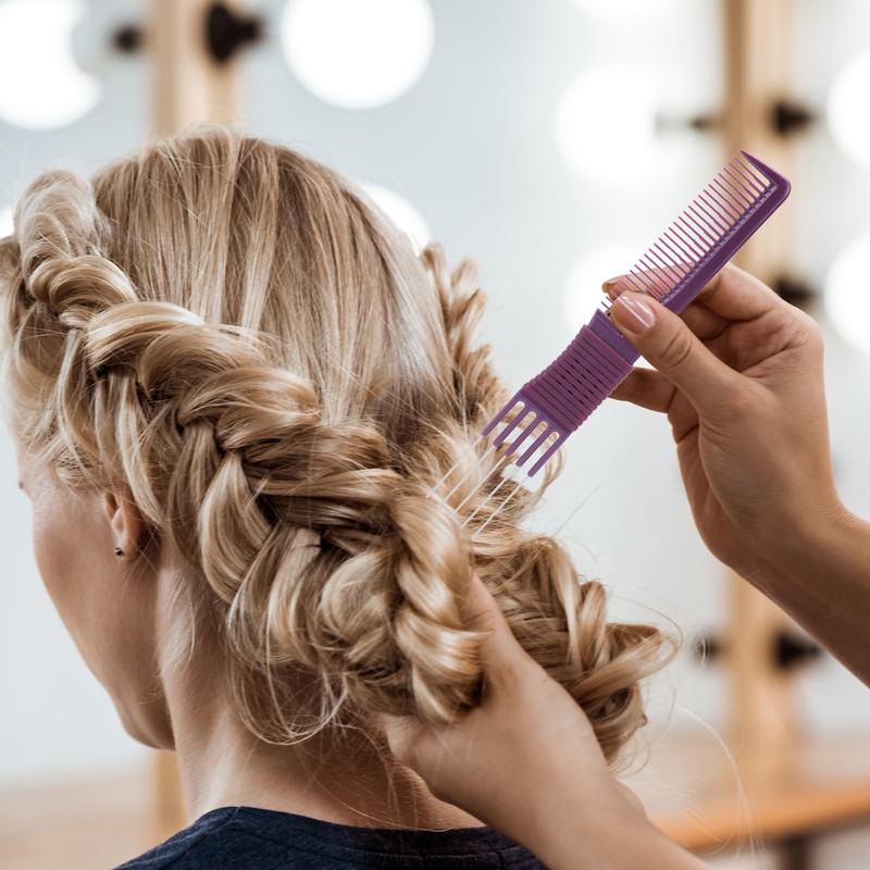 Lift Teasing Combs with Metal Prong 2 Pack Salon Teasing