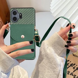 Tuxiwei for TCL NXTPAPER 70 Pro 5G Case with Card Holder, TCL NxtPaper 70 Pro 5G Wallet Cover Flip | Leather Faux with Card Holder, Stand, Detachable Lanyard Strap Crossbody Magnetic Buttons (Green)
