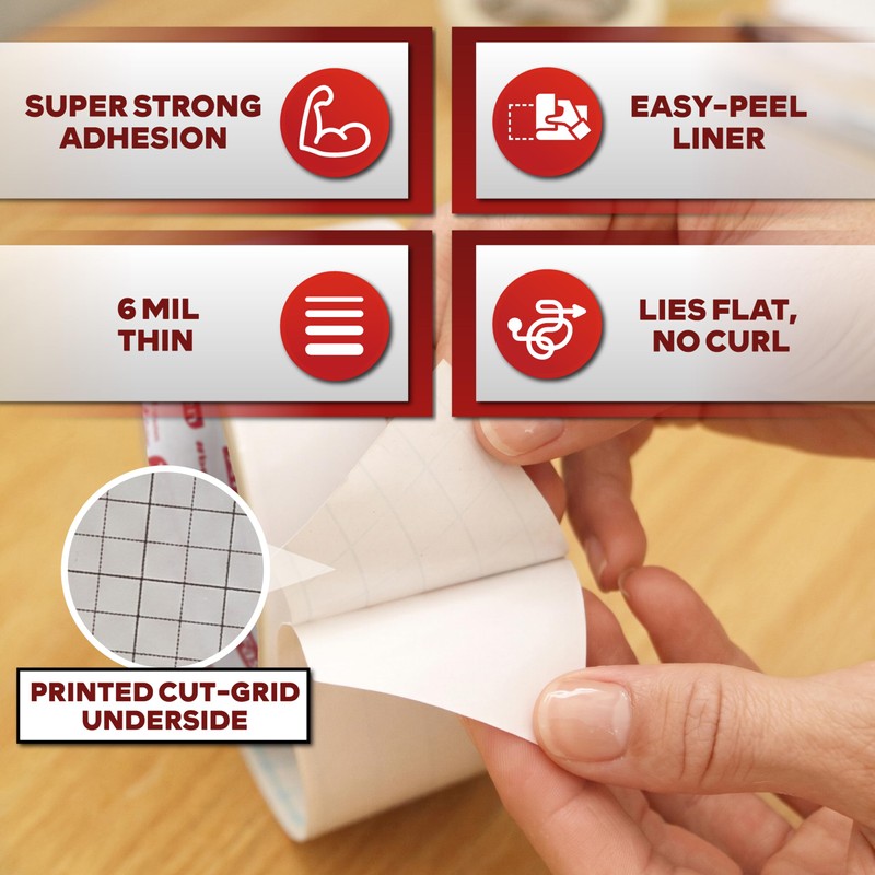 XFasten Dry Erase Tape White 2-Inch x 30-Feet Zero Smudging